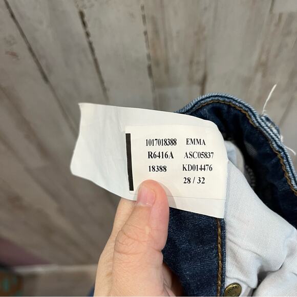 Mavi Emma Slim Boyfriend Blue Jeans Distressed Low Rise - Picture 9 of 9